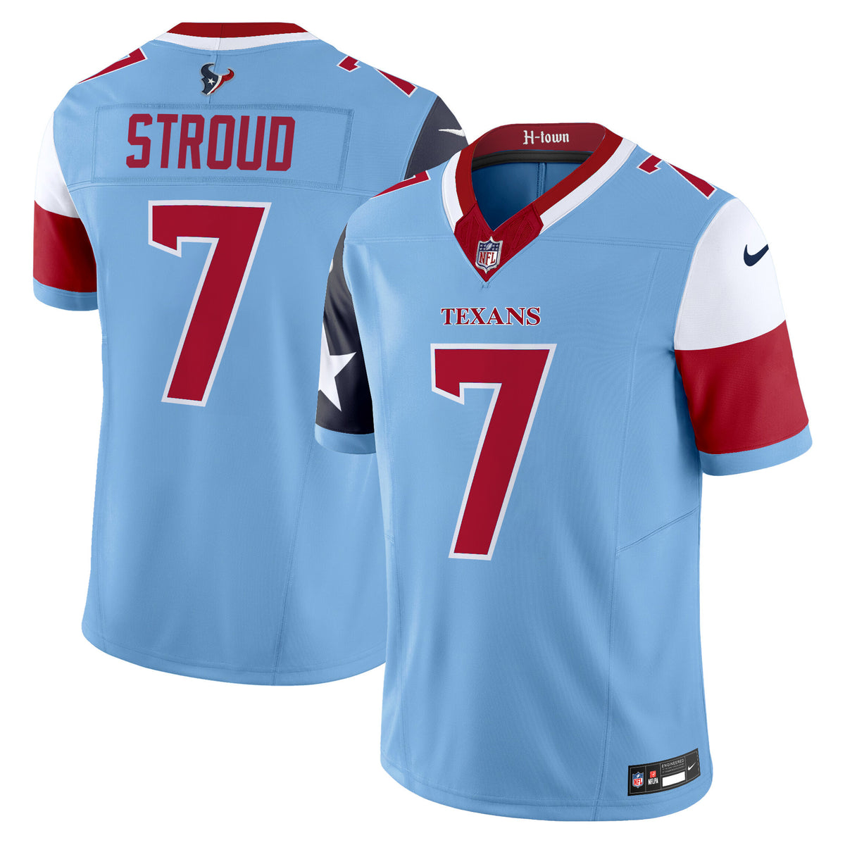 Men's Houston Texans 2024 Vapor Limited Jersey V5 - All Stitched - Blue - C.J. Stroud — view 1