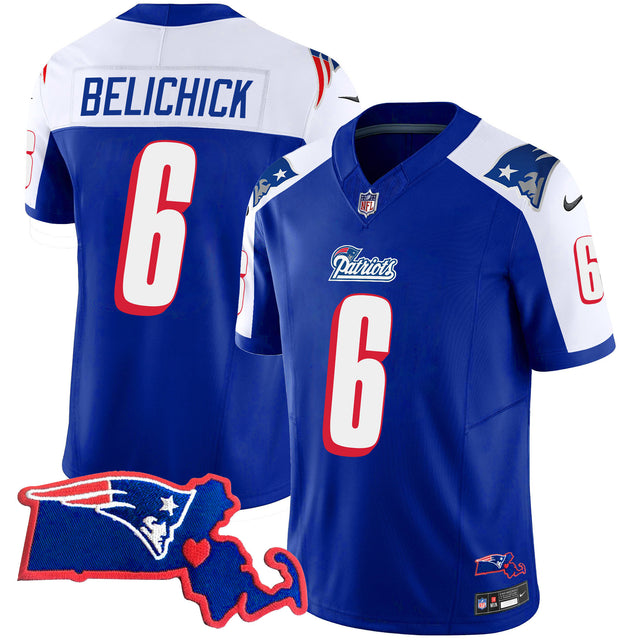 Men's Patriots Bill Belichick 6x Champions Vapor Jersey - All Stitched - 1996 Alternate - Bill Belichick — view 1