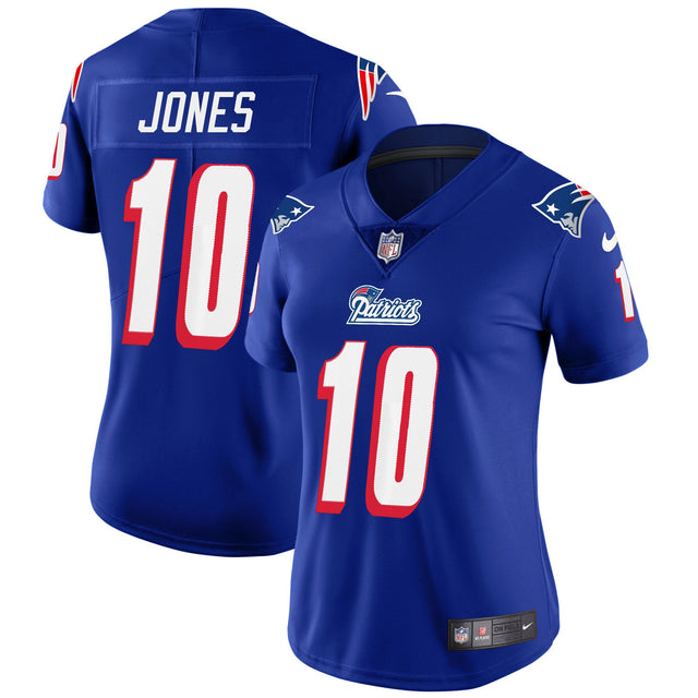 Women's Patriots 1996 Throwback Limited Vapor Jersey - All Stitched - Royal - Mac Jones — view 1