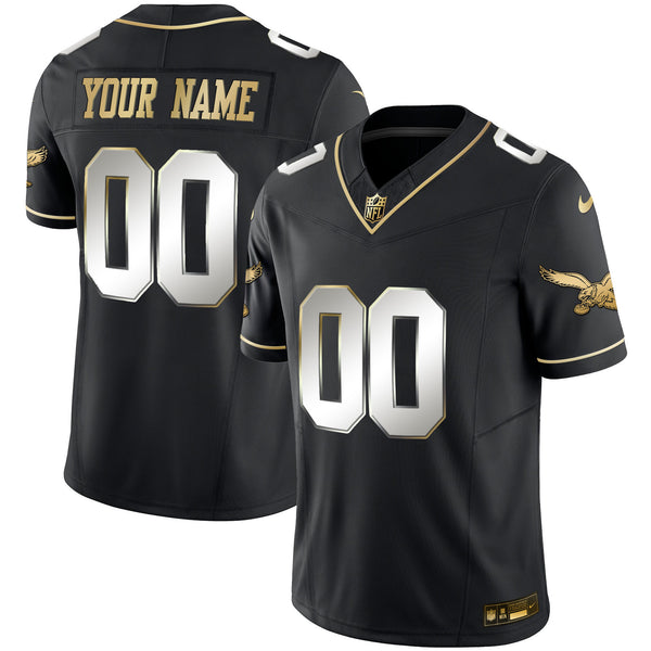 Eagles Throwback Kelly Vapor Limited Custom Jersey - All Stitched - Black Limited — view 1