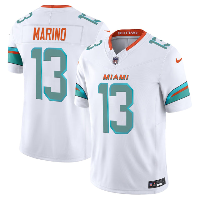 Men's Miami Dolphins 2025 Rivalries Vapor Limited Jersey - All Stitched - White - Dan Marino — view 1