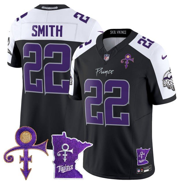 Men's Minnesota Vikings 2024 Prince Vapor Limited Jersey V2 - All Stitched - Black Alternate - Harrison Smith — view 1