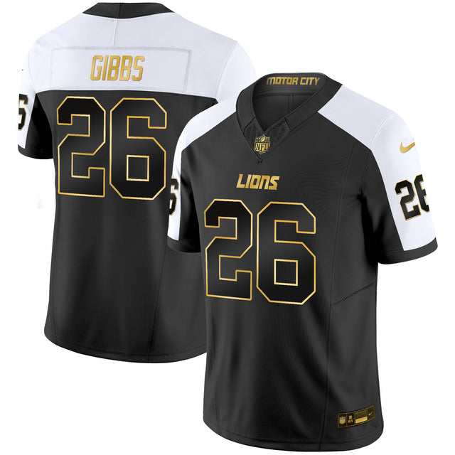 Men's Detroit Lions 2024 Gold Vapor Limited Jersey - All Stitched - Alternate - Jahmyr Gibbs — view 1