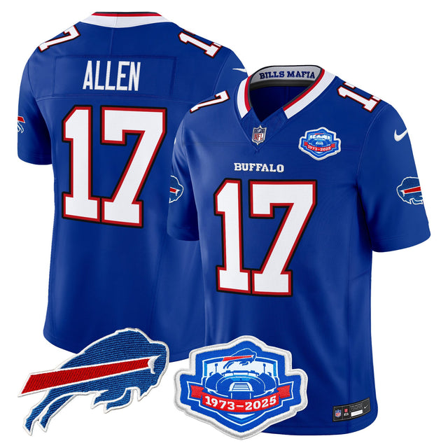 Men's Buffalo Bills 2025 Rivalries Vapor Limited Jersey - Farewell Season Patch - All Stitched - Royal - Josh Allen — view 1