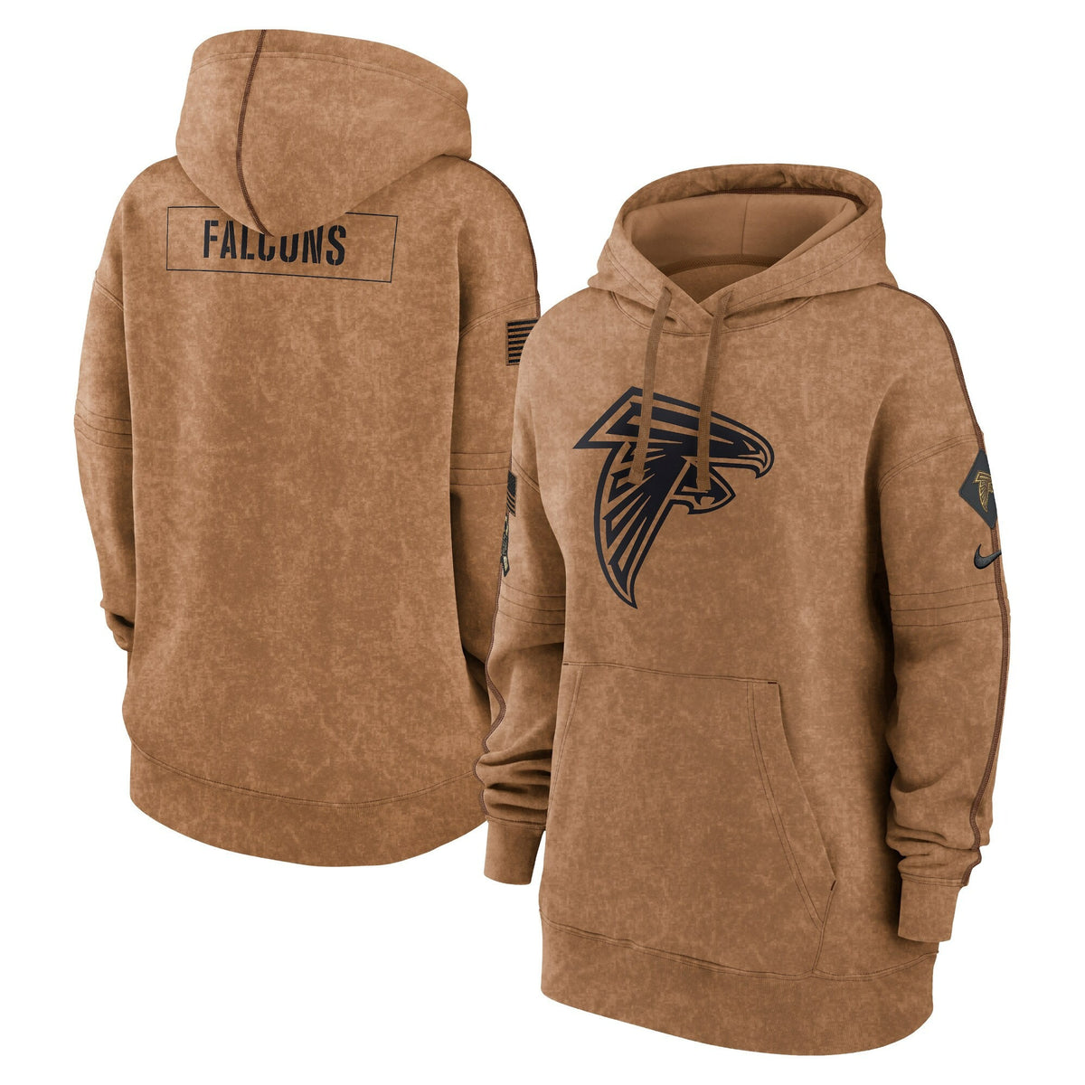 Atlanta Falcons 2023 Salute To Service Brown Hoodie - Printed - Printed — view 1