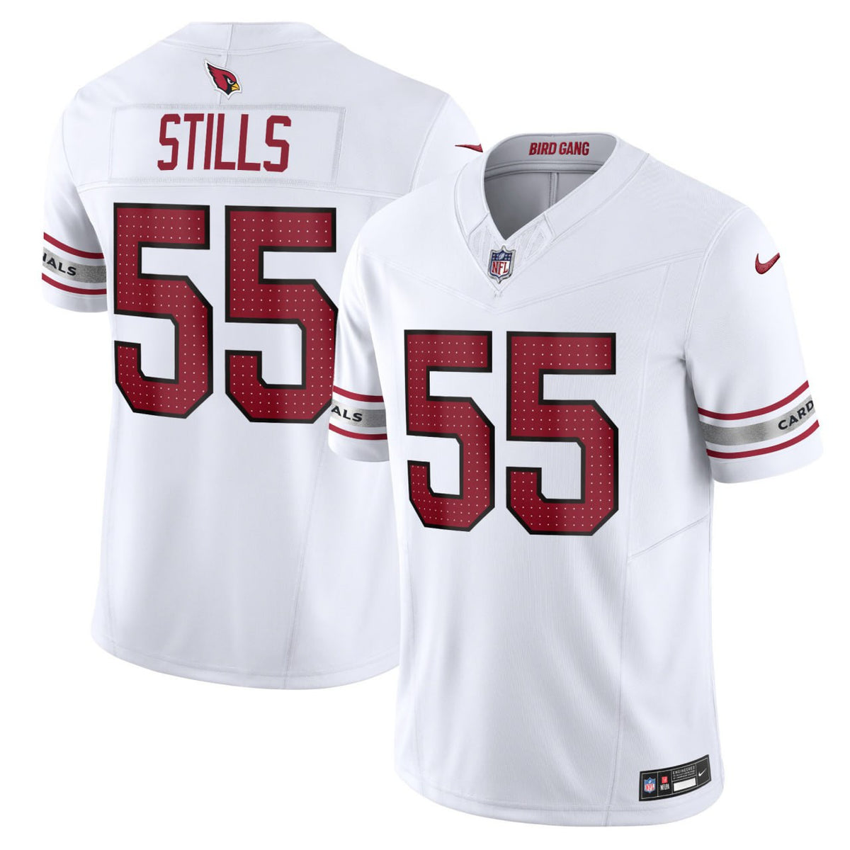 Dante Stills Arizona Cardinals White Jersey - All Stitched - White — view 1