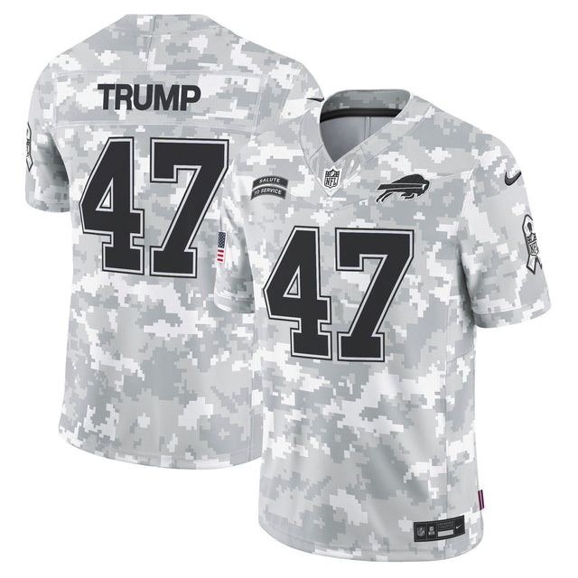 Buffalo Bills 2024 Salute to Service Vapor Limited Jersey - Arctic Camo - All Stitched - Donald Trump — view 1