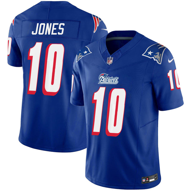 Youth's Patriots 1996 Throwback Limited Vapor Jersey - All Stitched - Royal - Mac Jones — view 1