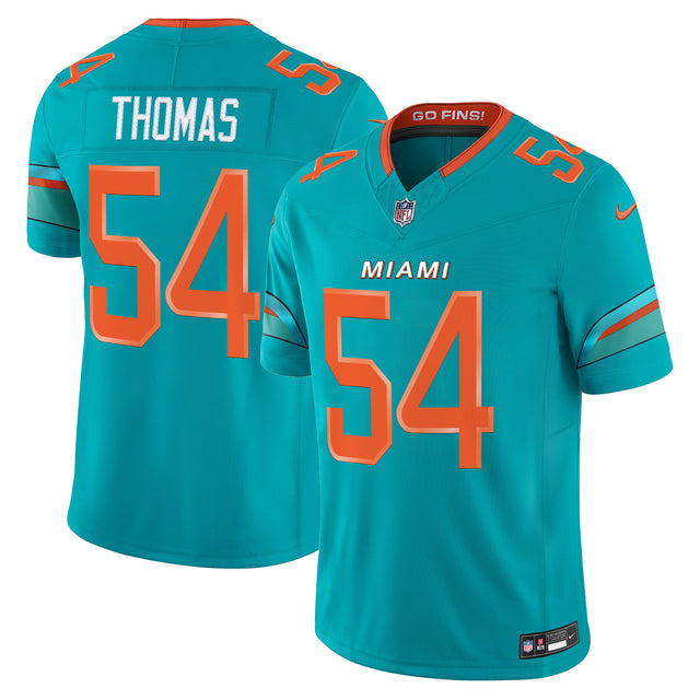 Men's Miami Dolphins 2025 Rivalries Vapor Limited Jersey - All Stitched - Aqua - Zach Thomas — view 1