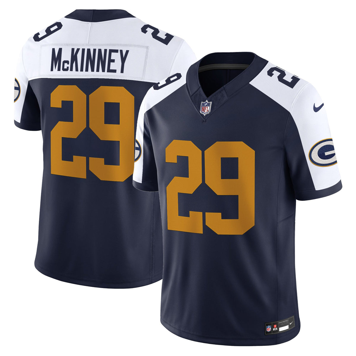Men's Green Bay Packers The 1923 Classic Vapor Limited Jersey - All Stitched - Navy Alternate - Xavier McKinney — view 1