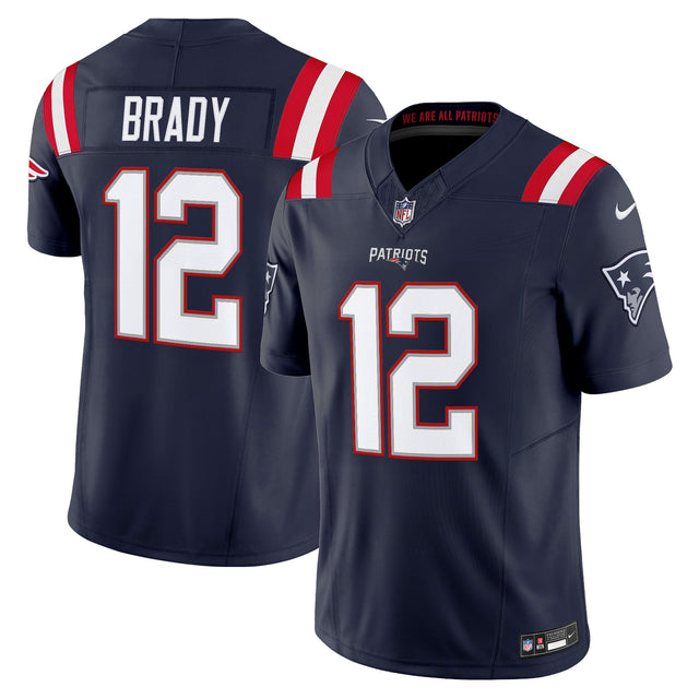 Men's New England Patriots 2025 Vapor Limited Jersey - All Stitched - Navy - Tom Brady — view 1