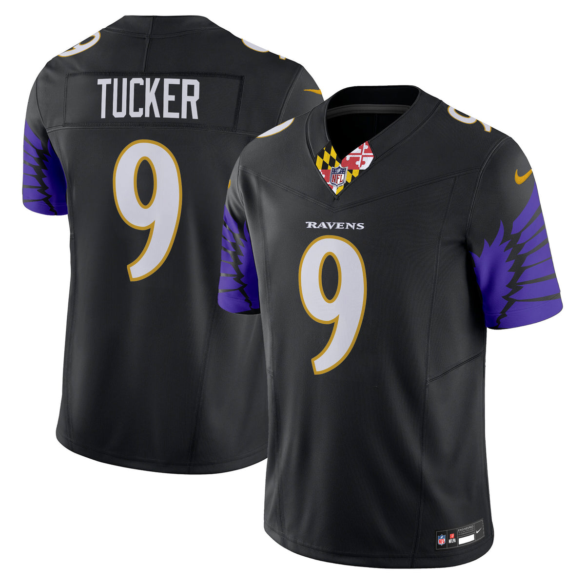 Men's Ravens Special Vapor Limited Jersey - All Stitched - Black - Justin Tucker — view 1