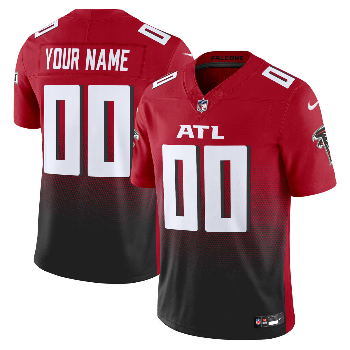Atlanta Falcons 2024 Vapor Limited Custom Jersey - All Stitched - Red — view 1