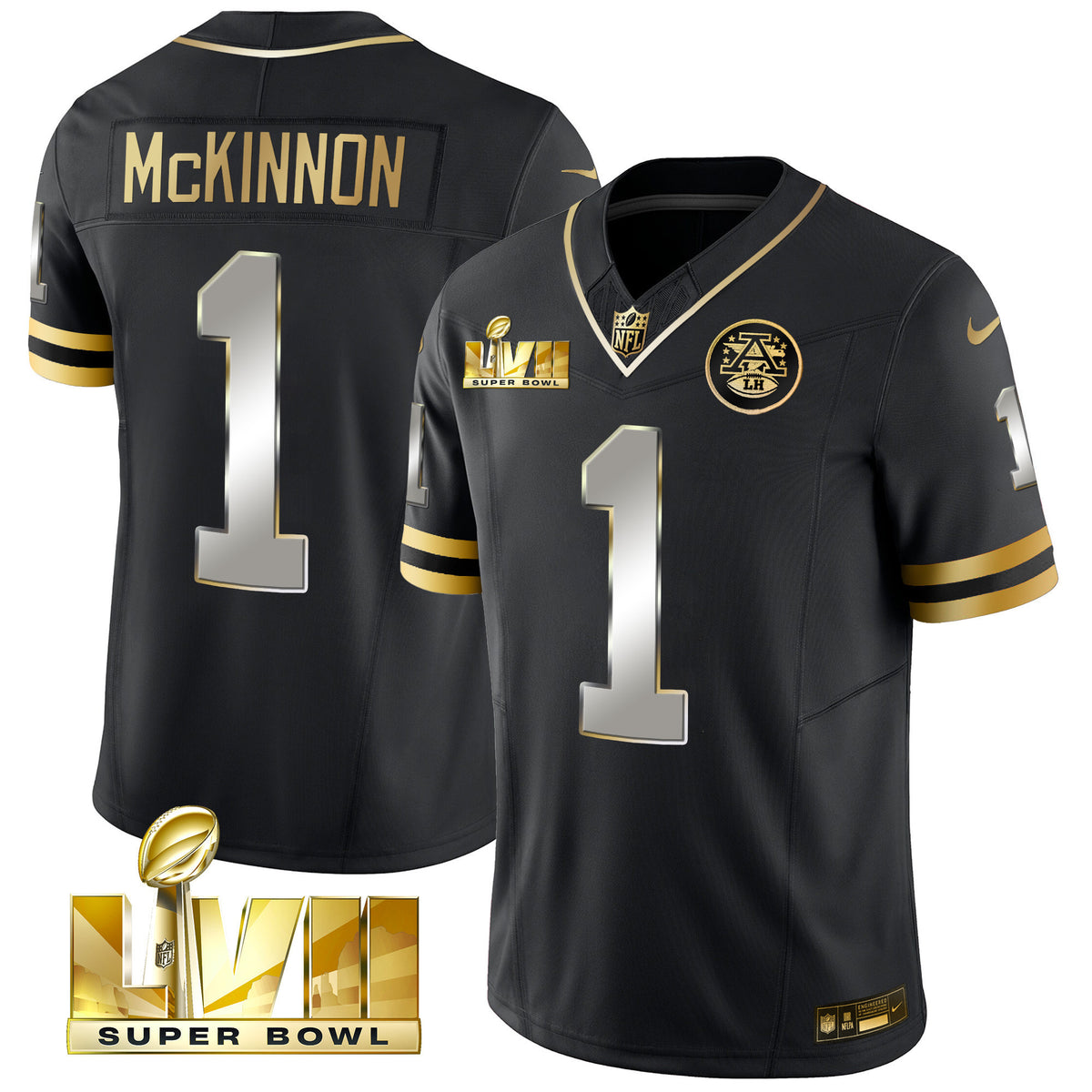 Men's Chiefs Throwback Limited Vapor Jersey - All Stitched - Black Limited - Jerick McKinnon — view 1