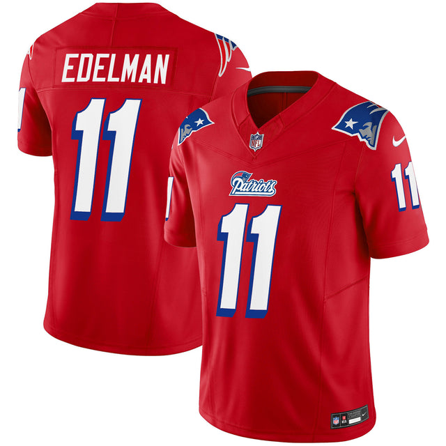 Men's Patriots 1996 Throwback Limited Vapor Jersey - All Stitched - Red - Julian Edelman — view 1