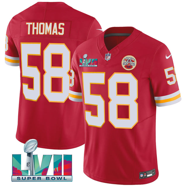 Men's Chiefs Throwback Limited Vapor Jersey - All Stitched - Red - Derrick Thomas — view 1