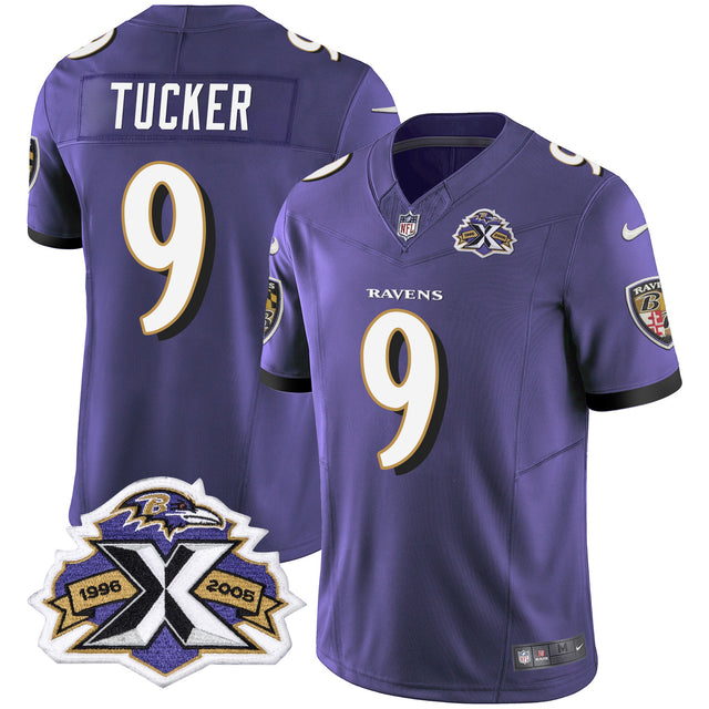 Men's Ravens 2005 Throwback Black Vapor Limited Jersey - All Stitched - Purple - Justin Tucker — view 1