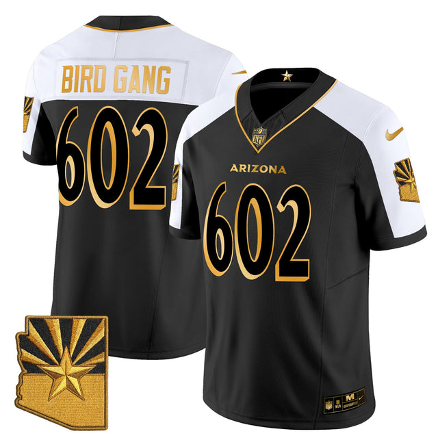 Men's Arizona Cardinals 2025 Rivalries Gold Vapor Limited Jersey - All Stitched - Alternate - Bird Gang — view 1