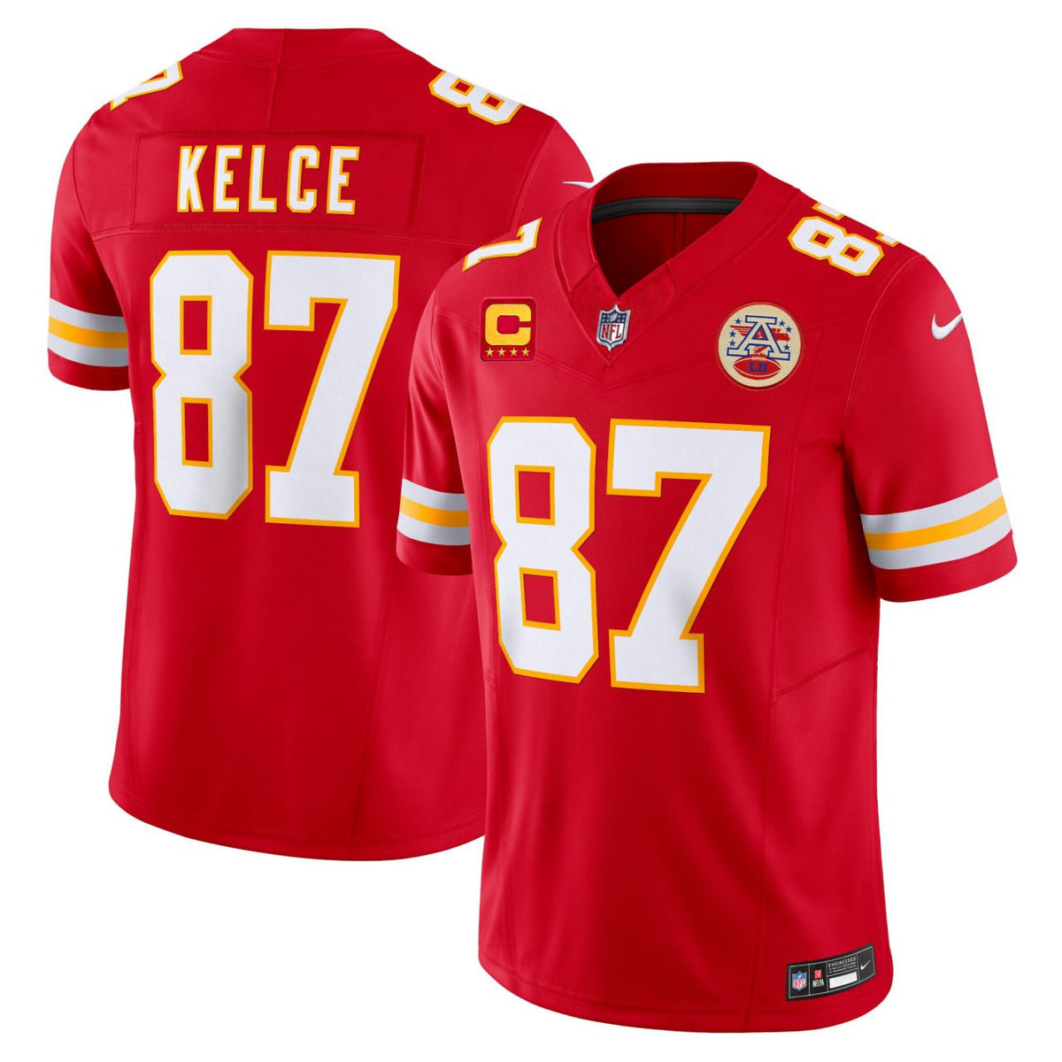 Travis Kelce #87 Kansas City Chiefs Red Jersey - All Stitched - Travis Kelce — view 1