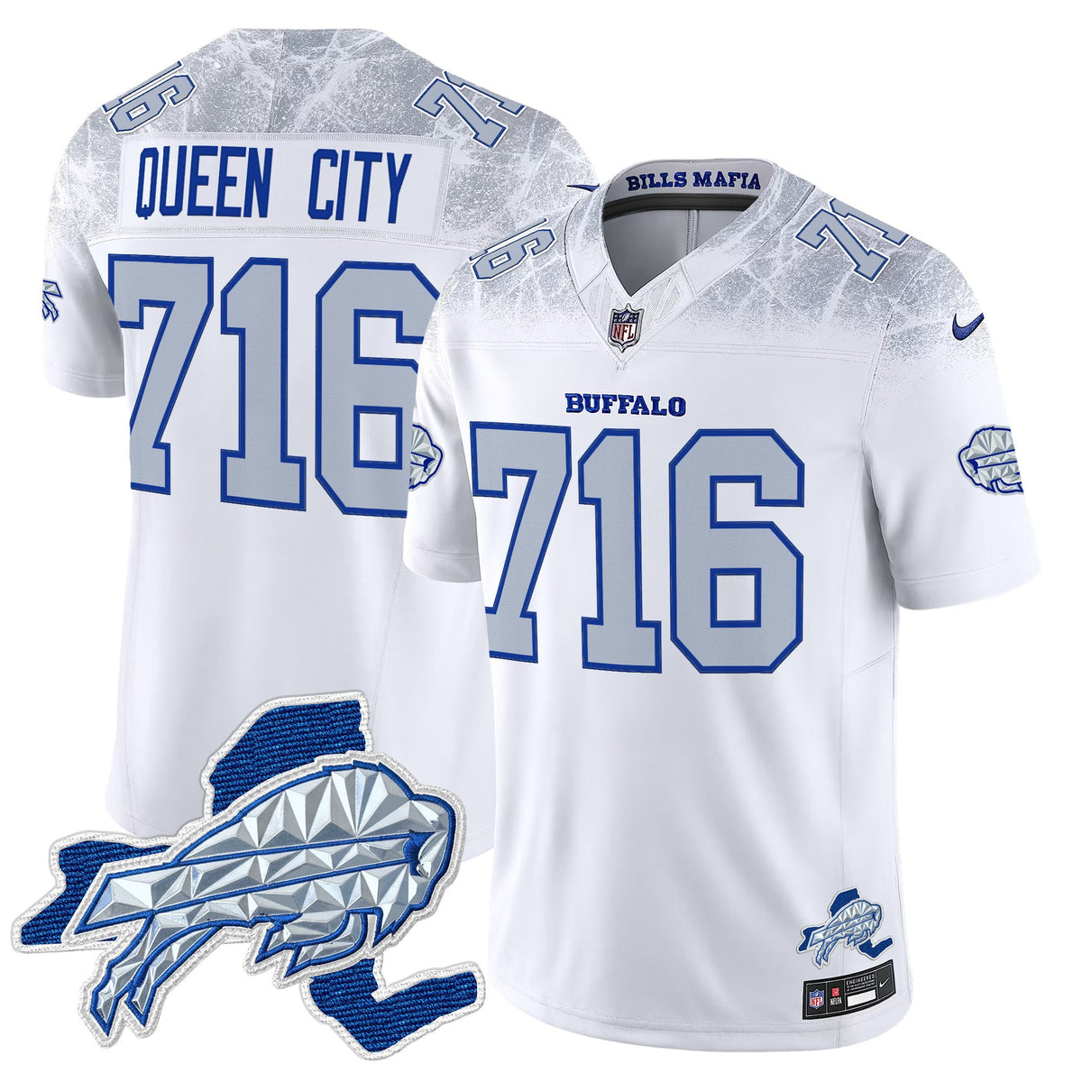 Buffalo Bills 2025 Rivalries Vapor Limited Jersey - New York Patch - All Stitched - Queen City 716 — view 1