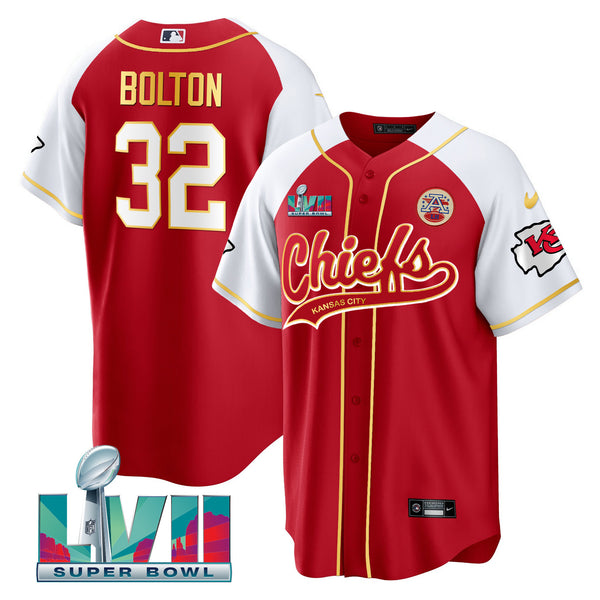 Men's Chiefs Super Bowl LVII Alternate Cool Base Jersey - All Stitched - Red - Nick Bolton — view 1