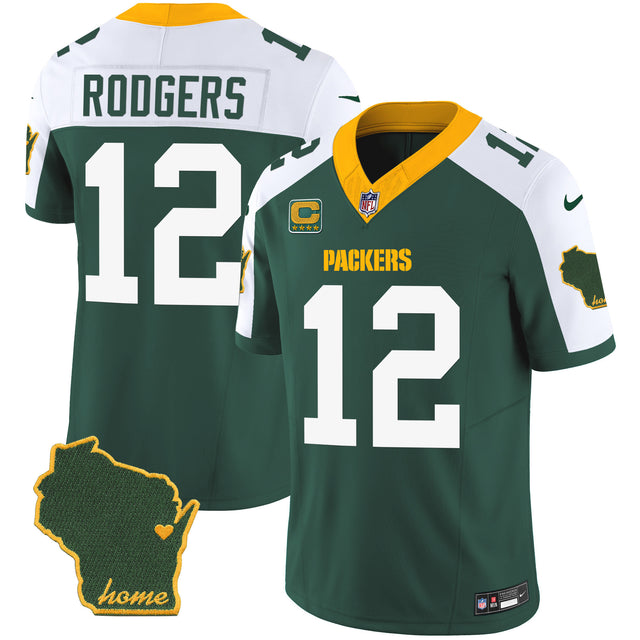 Men's Packers Home Patch Vapor Jersey V2 - All Stitched - Alternate - Aaron Rodgers — view 1