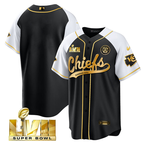 Men's Chiefs Super Bowl LVII Alternate Cool Base Jersey - All Stitched - Black Limited - Team — view 1