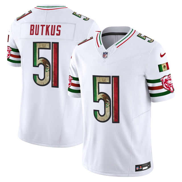 Men's Chicago Bears Mexico Vapor Limited Jersey - All Stitched - White - Dick Butkus — view 1