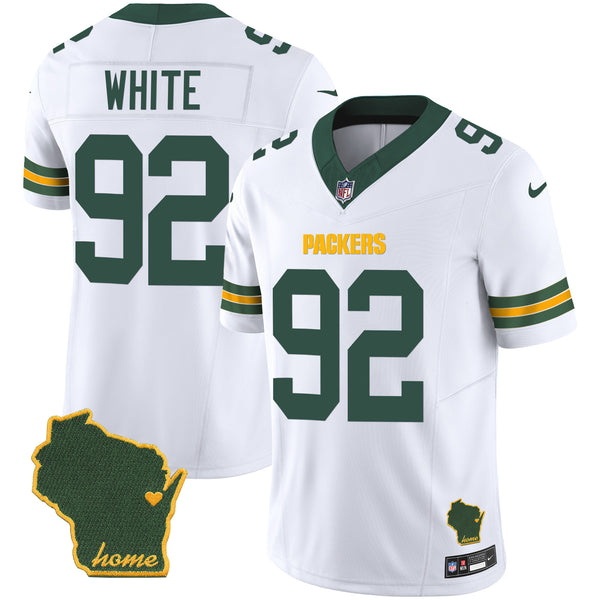 Men's Packers Home Patch Vapor Jersey V2 - All Stitched - White - Reggie White — view 1