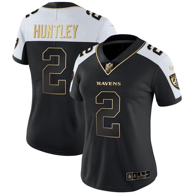 Women's Ravens Gold Vapor Jersey - All Stitched - Alternate - Tyler Huntley — view 1
