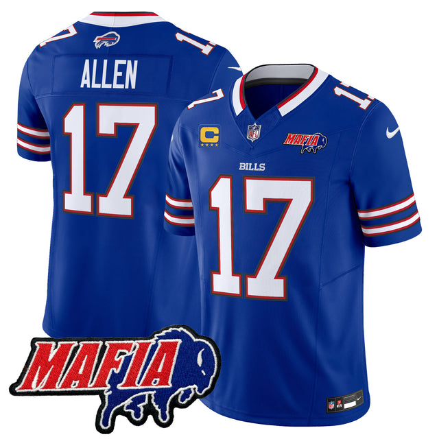 Men's Buffalo Bills 2025 Bills Mafia Patch Vapor Limited Jersey - All Stitched - Royal - Josh Allen — view 1