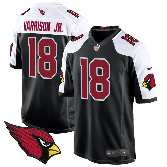 Men's Arizona Cardinals 2024 Game Jersey - All Stitched - Black Alternate - Marvin Harrison Jr — view 1