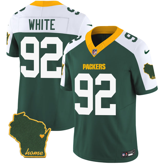 Men's Packers Home Patch Vapor Jersey V2 - All Stitched - Alternate - Reggie White — view 1
