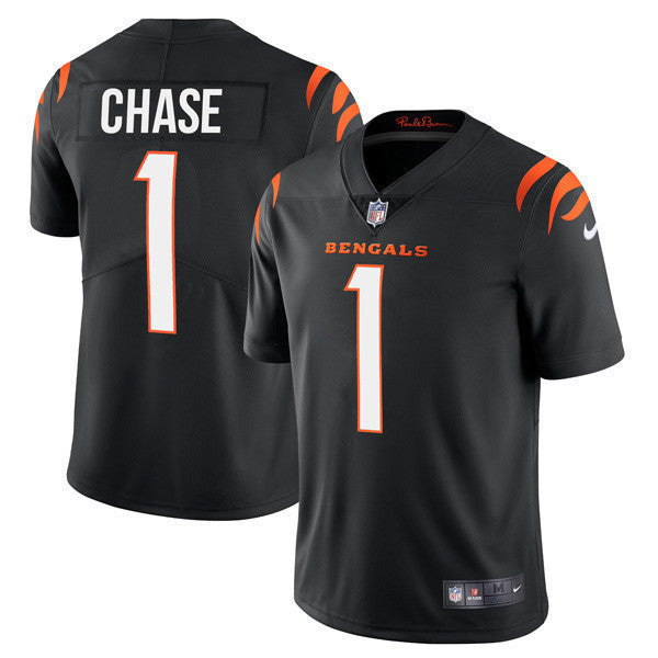 Youth's Cincinnati Bengals Player Vapor Limited Jersey - All Stitched - Black - Ja'Marr Chase — view 1