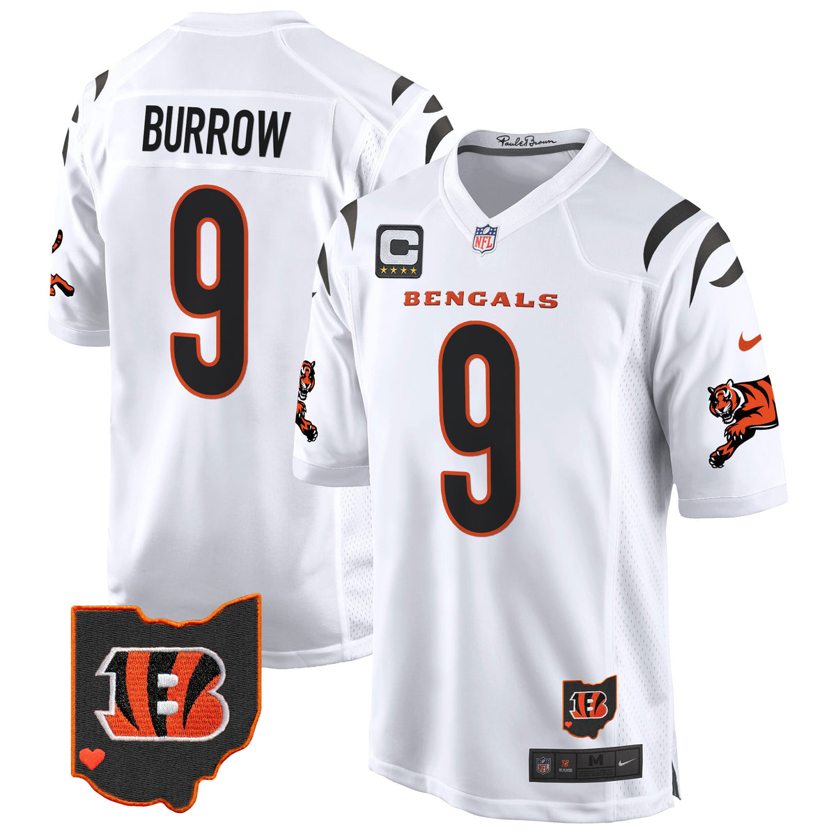 Men's Cincinnati Bengals 2024 Game Jersey - All Stitched - White - Joe Burrow — view 1
