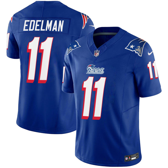 Men's Patriots 1996 Throwback Limited Vapor Jersey - All Stitched - Royal - Julian Edelman — view 1
