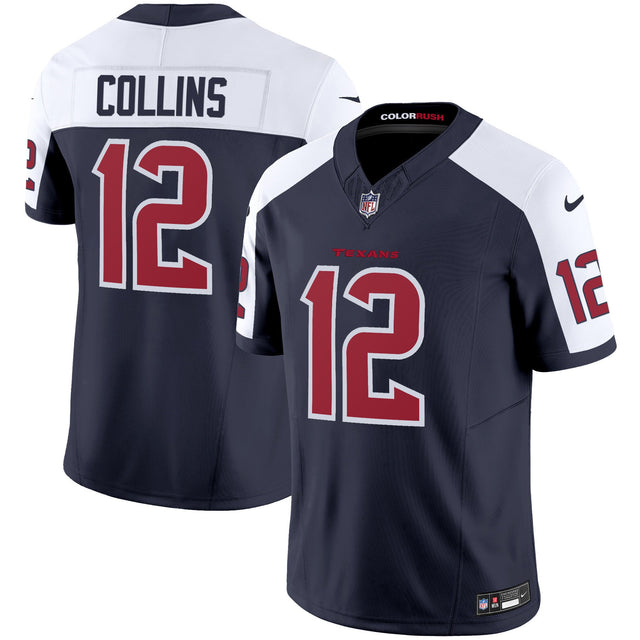 Men's Houston Texans Color Rush Legend Vapor Jersey - All Stitched - Navy Alternate - Nico Collins — view 1