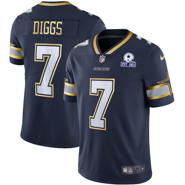 Men's Cowboys Vapor Gold Jersey - All Stitched - Navy Gold - Trevon Diggs — view 1
