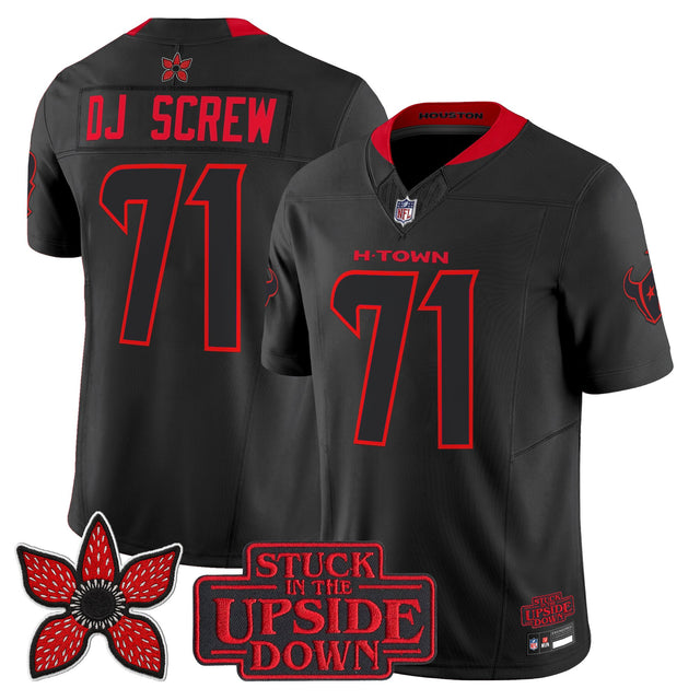 Houston Texans 'Stranger Things Edition' Vapor Limited Jersey V2 - All Stitched - Screw 1971 — view 1