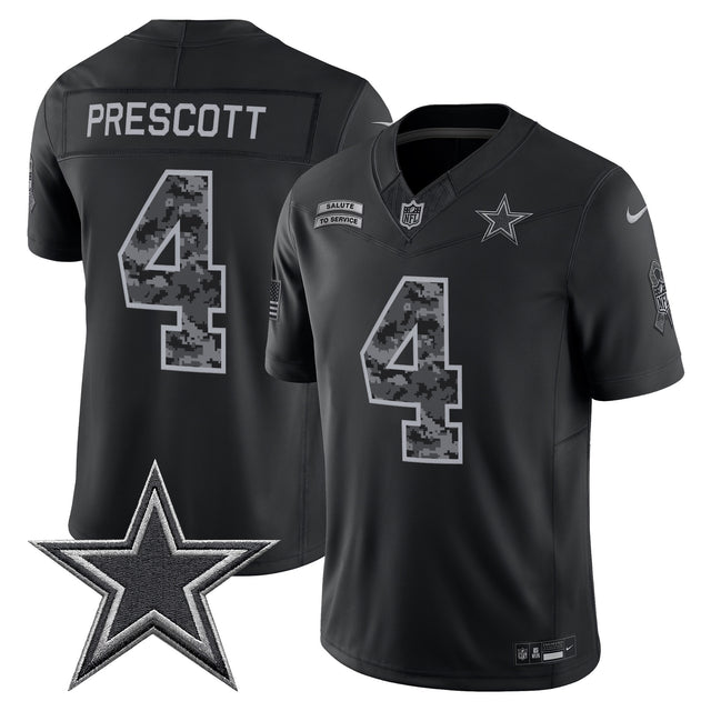 Dallas Cowboys 2026 Salute to Service Vapor Limited Jersey - All Stitched - Dak Prescott — view 1