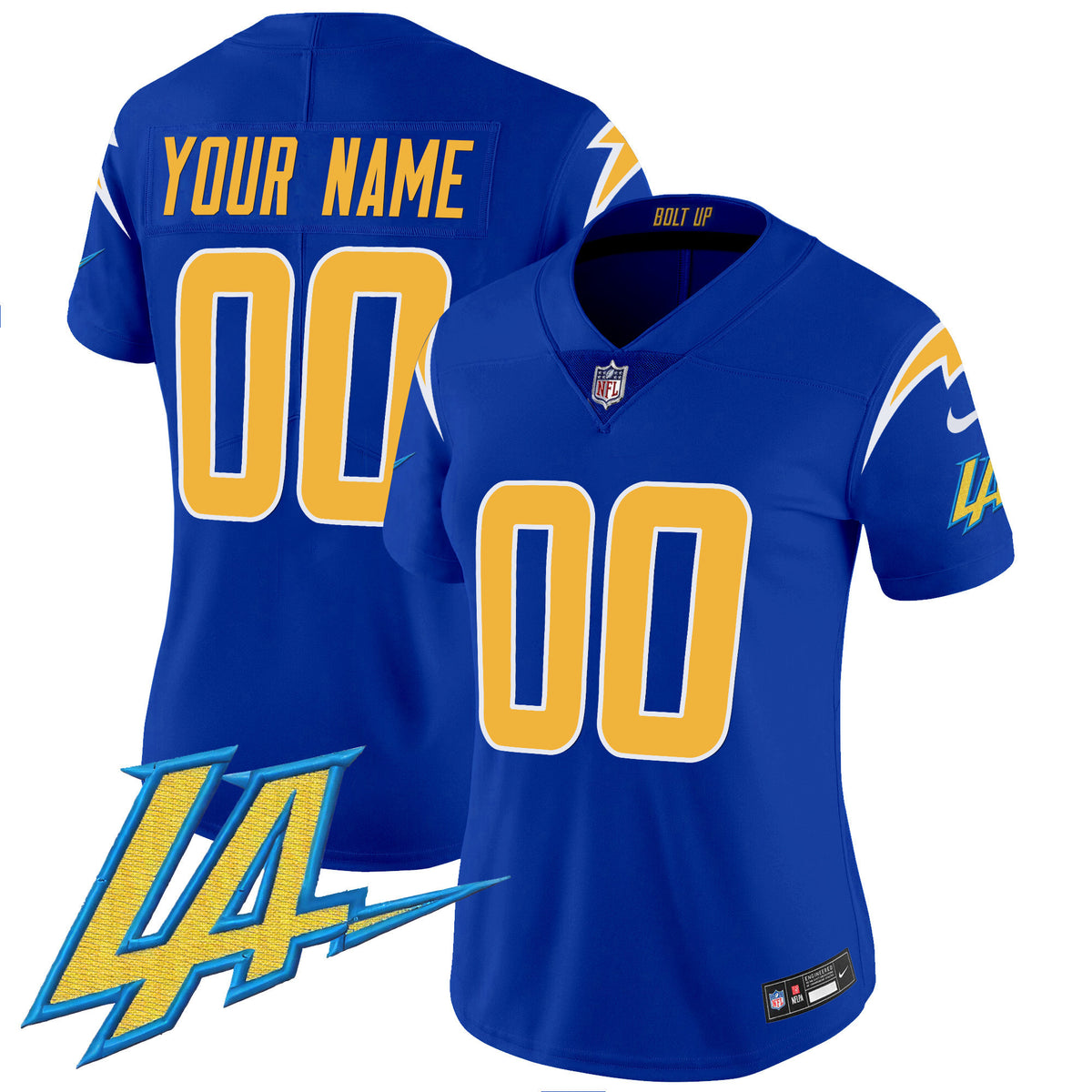 Chargers Vapor Limited Custom Jersey V2 - All Stitched - Royal — view 1