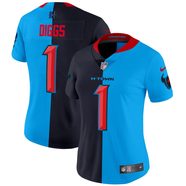 Women's Houston Texans 2024 Vapor Limited Jersey V2 - All Stitched - Split - Stefon Diggs — view 1