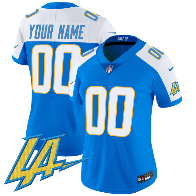 Chargers Vapor Limited Custom Jersey V2 - All Stitched - Blue Alternate — view 1