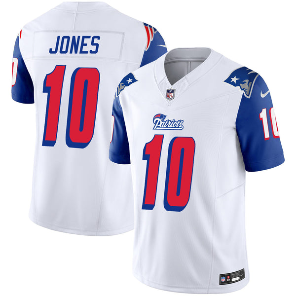 Men's Patriots 1996 Throwback Limited Vapor Jersey - All Stitched - Royal Sleeves - Mac Jones — view 1