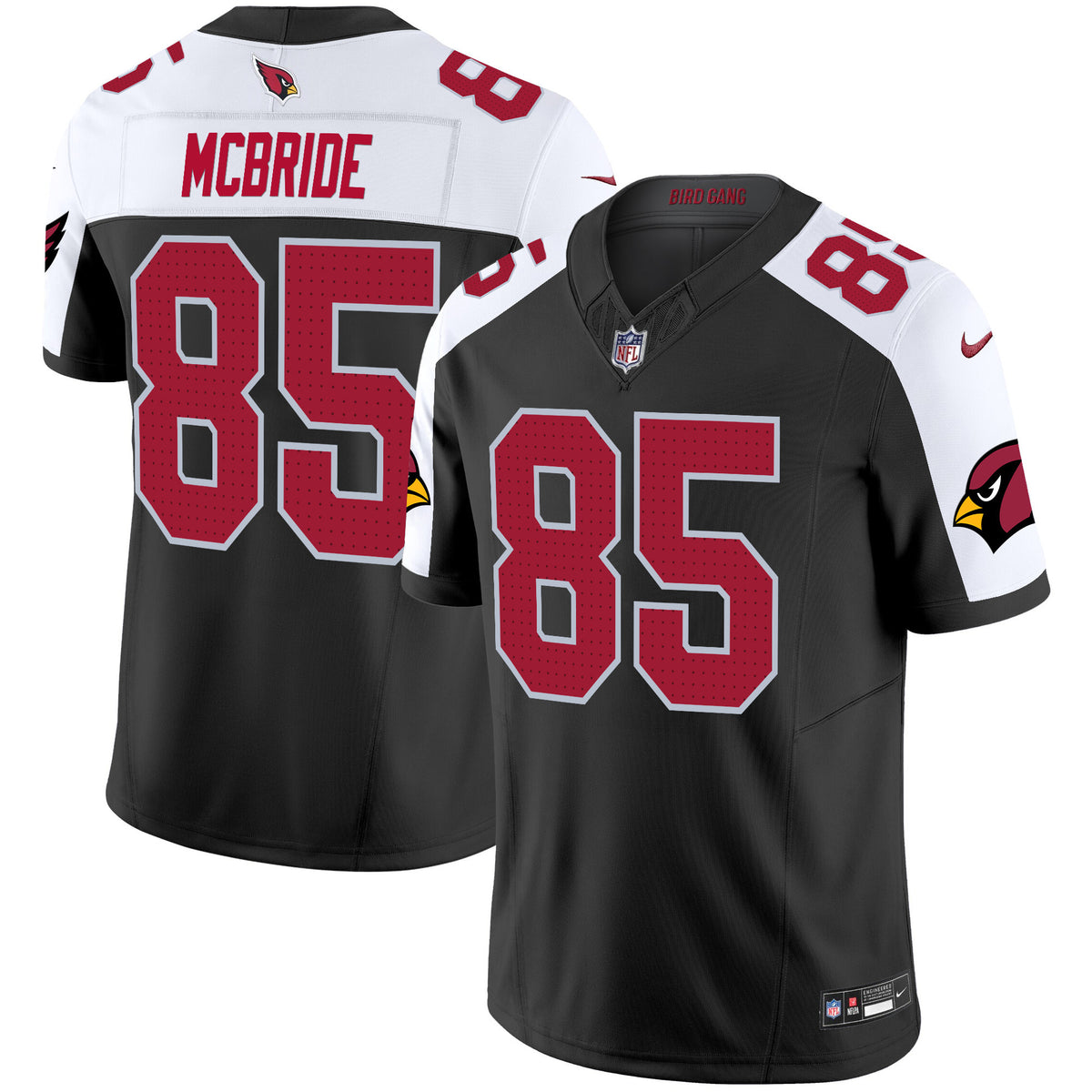 Men's Arizona Cardinals 2024 Vapor Limited Jersey - All Stitched - Black Alternate - Trey McBride — view 1