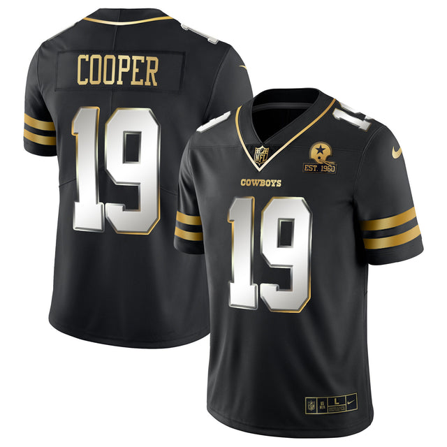 Men's Cowboys Vapor Gold Jersey - All Stitched - Black Limited - Amari Cooper — view 1