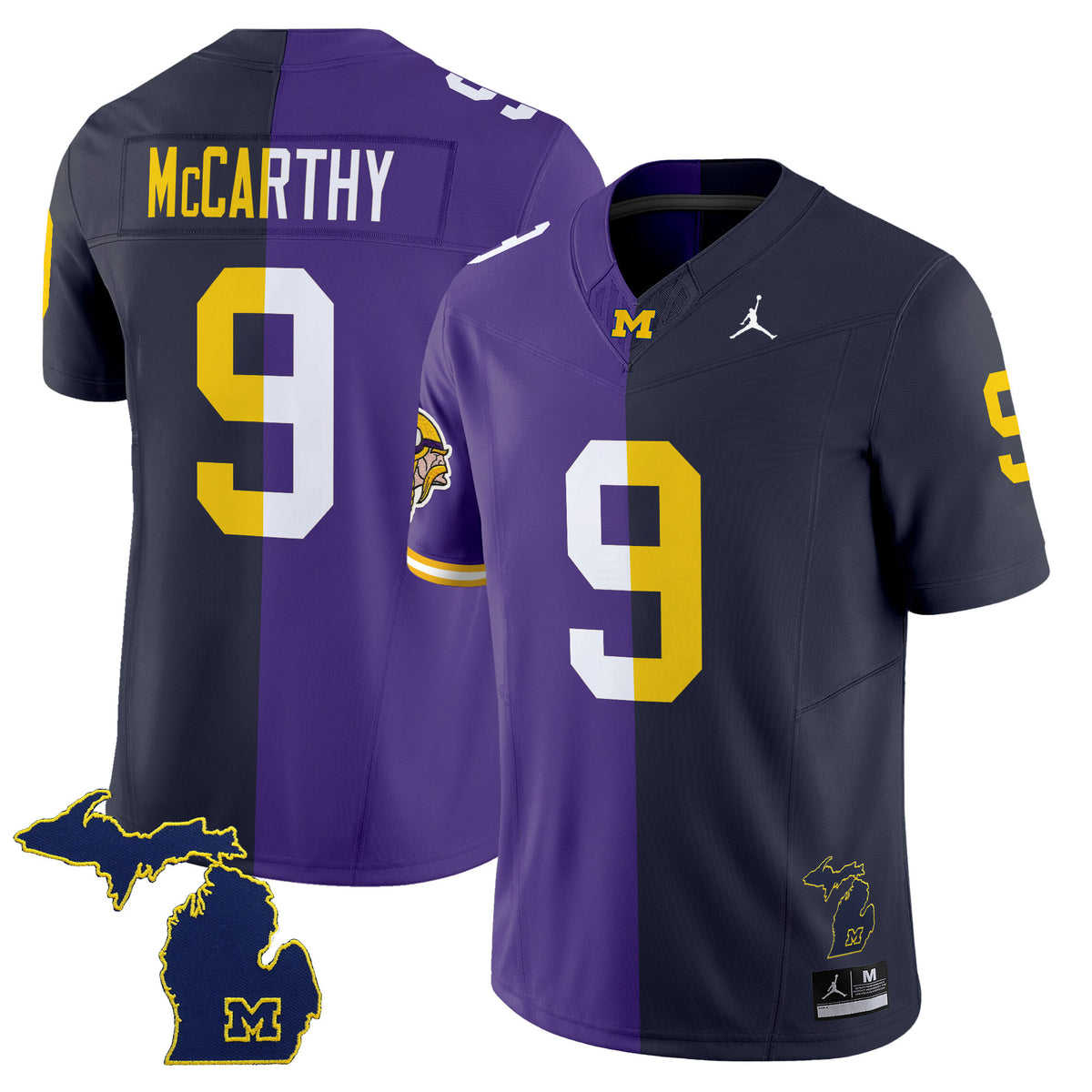 J.J. McCarthy Minnesota Vikings Split Vapor Limited Jersey - All Stitched - J.J. McCarthy — view 1