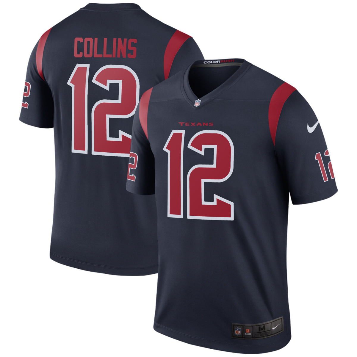 Houston Texans Color Rush Legend Game Jersey - All Stitched - Nico Collins — view 1
