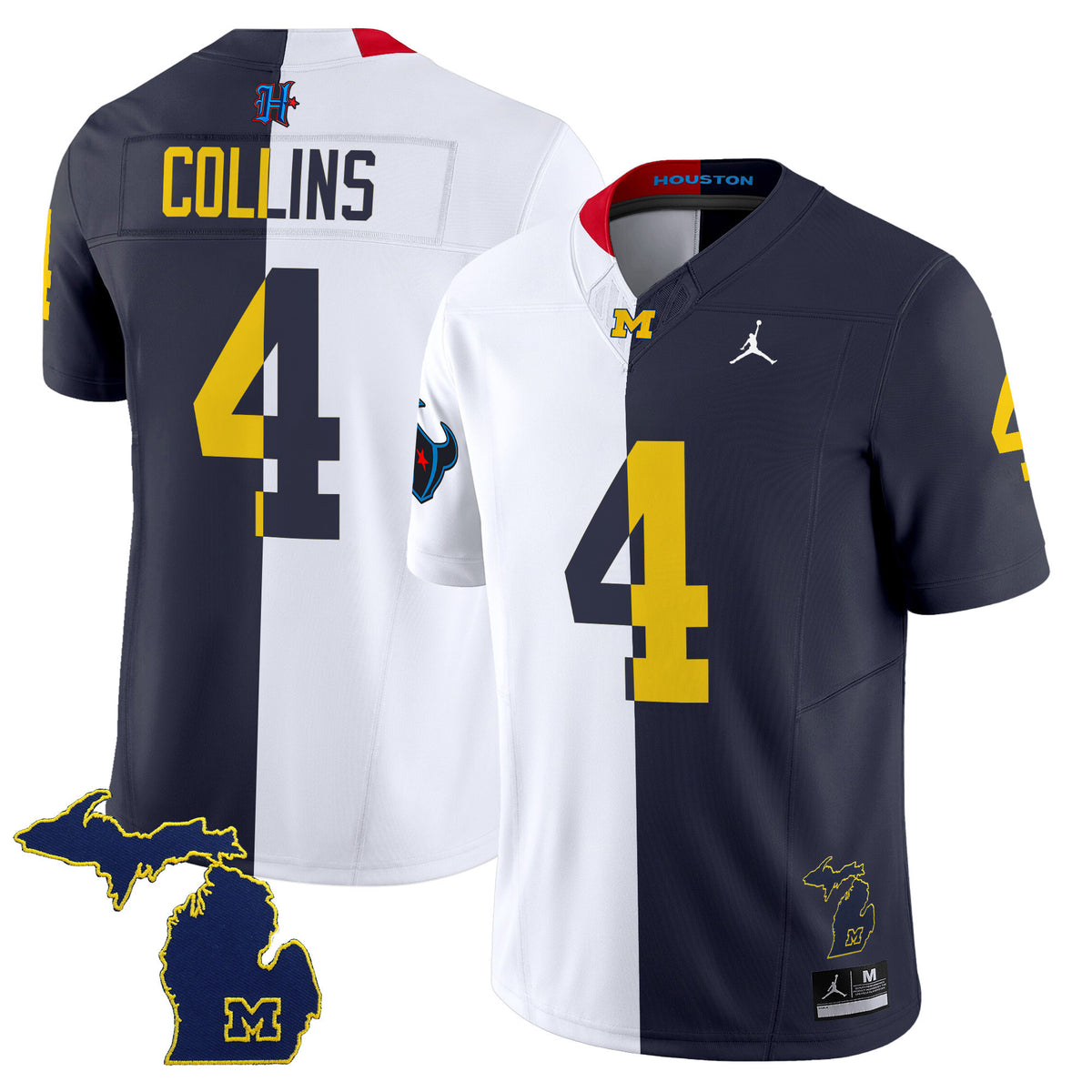 Nico Collins Houston Texans Split Vapor Limited Jersey - All Stitched — view 1