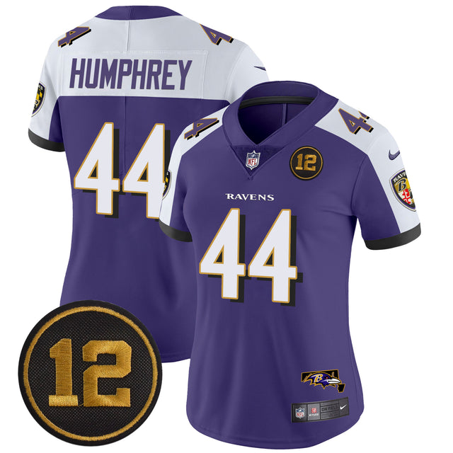 Women's Ravens Jacoby Jones Patch Vapor Limited Jersey - All Stitched - Purple Alternate - Marlon Humphrey — view 1
